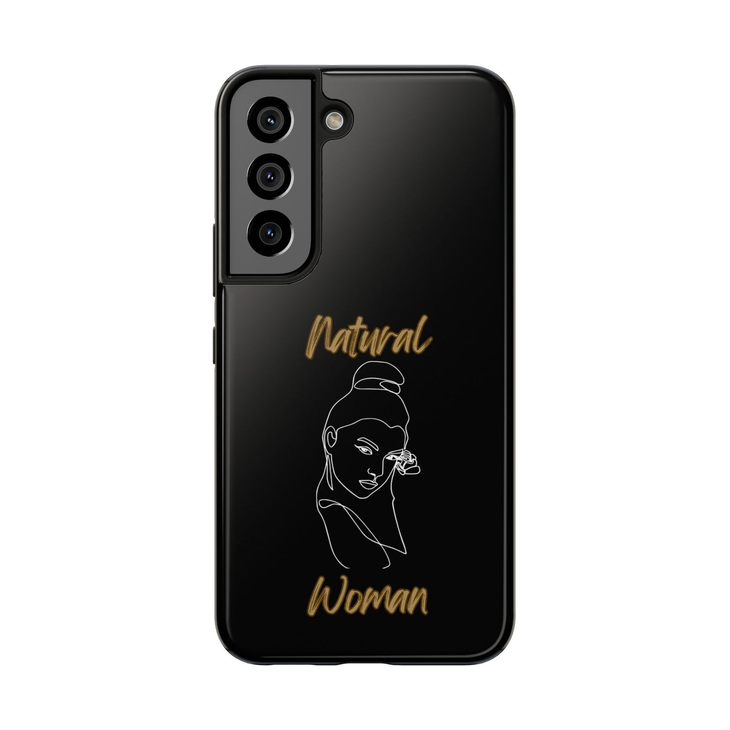 Natural Woman Sassy Bun (WL) Tough Phone Cases BLACK