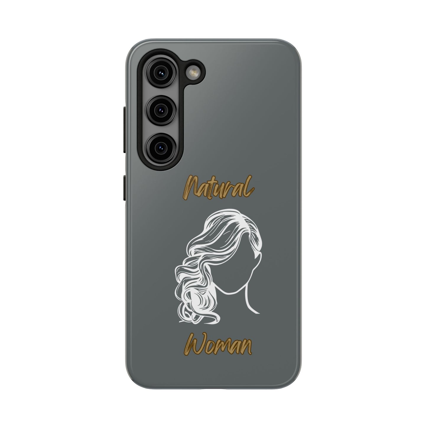 Natural Woman Long Curl (WL)Tough Phone Cases DARK GREY