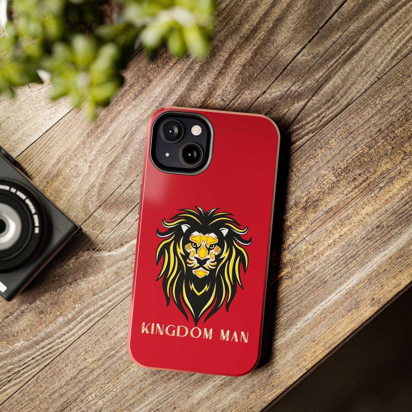 Kingdom Man (White-Gold Label) Tough Phone Case DARK RED