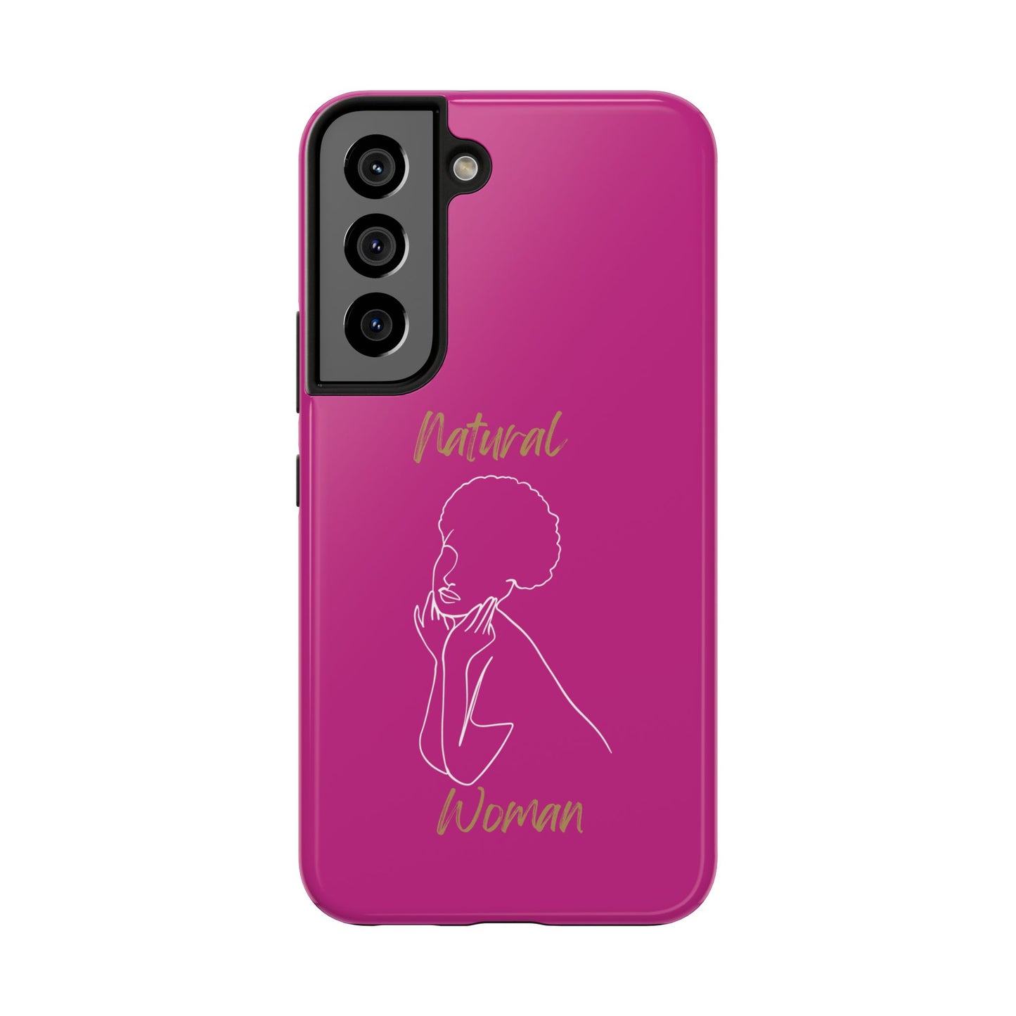 Natural Woman Cute Afro (WL)Tough Phone Cases PINK