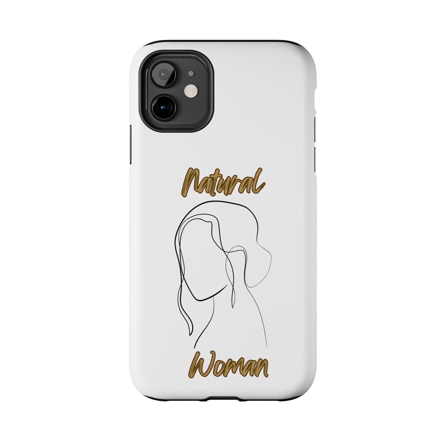 Natural Woman Hanging Hair (BL) Tough Phone Cases WHITE