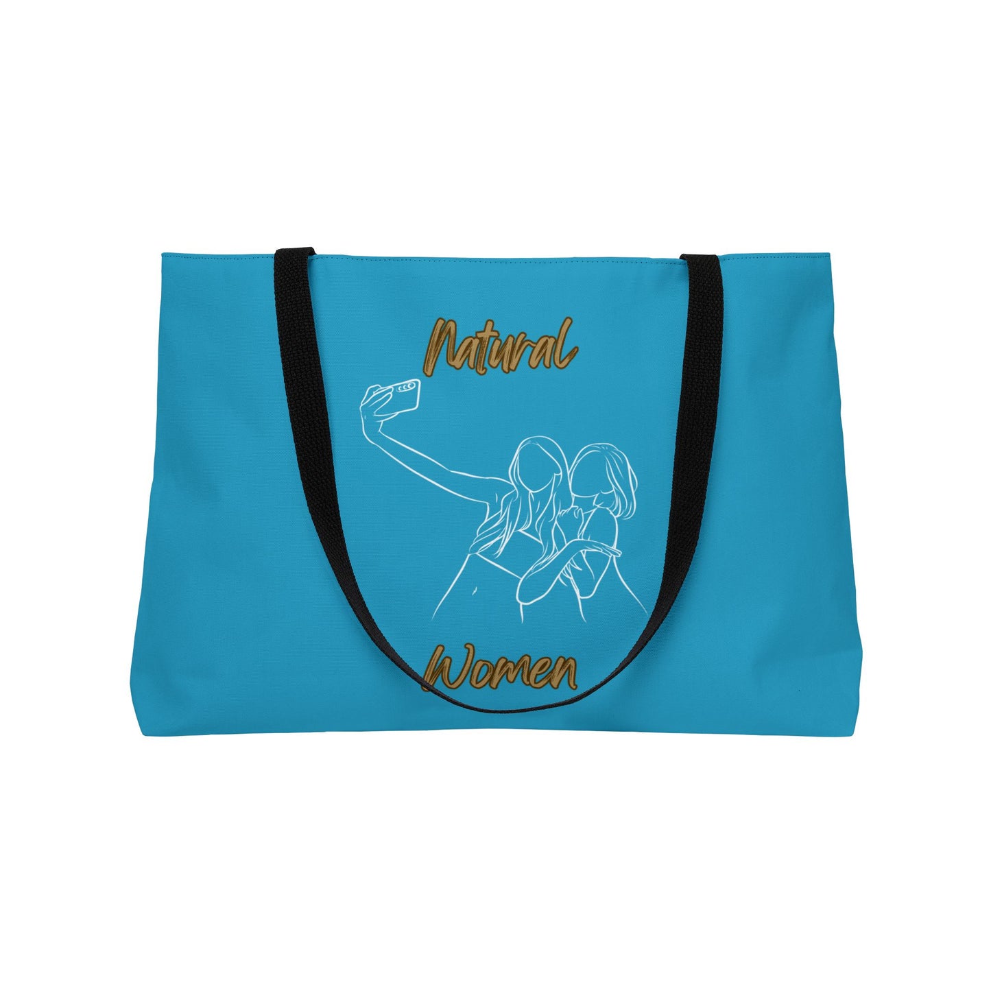 Natural Women Friends Selfie (WL) Weekender Tote Bag TURQUOISE