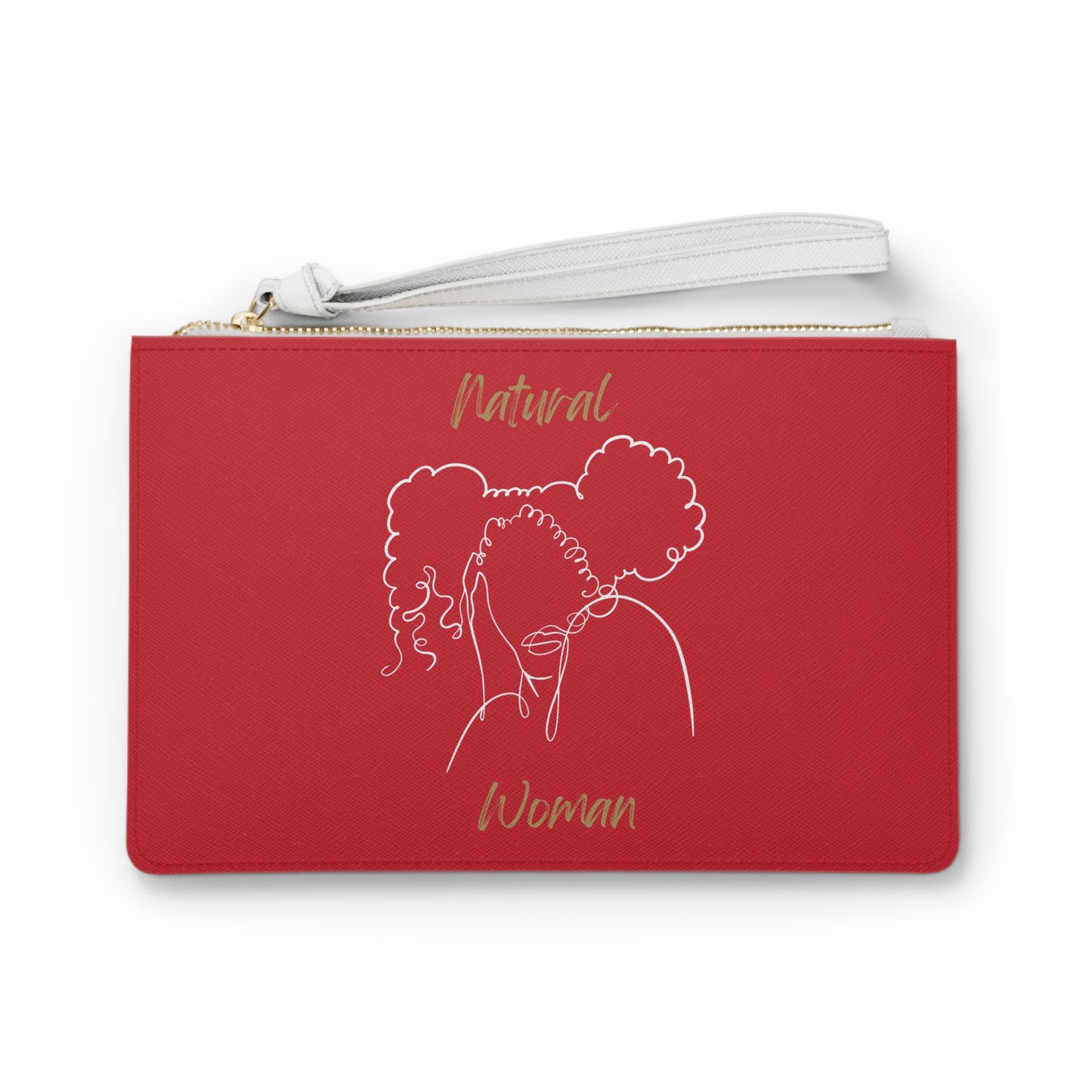 Natural Woman Twin Puffs (WL) Clutch Bag DARK RED
