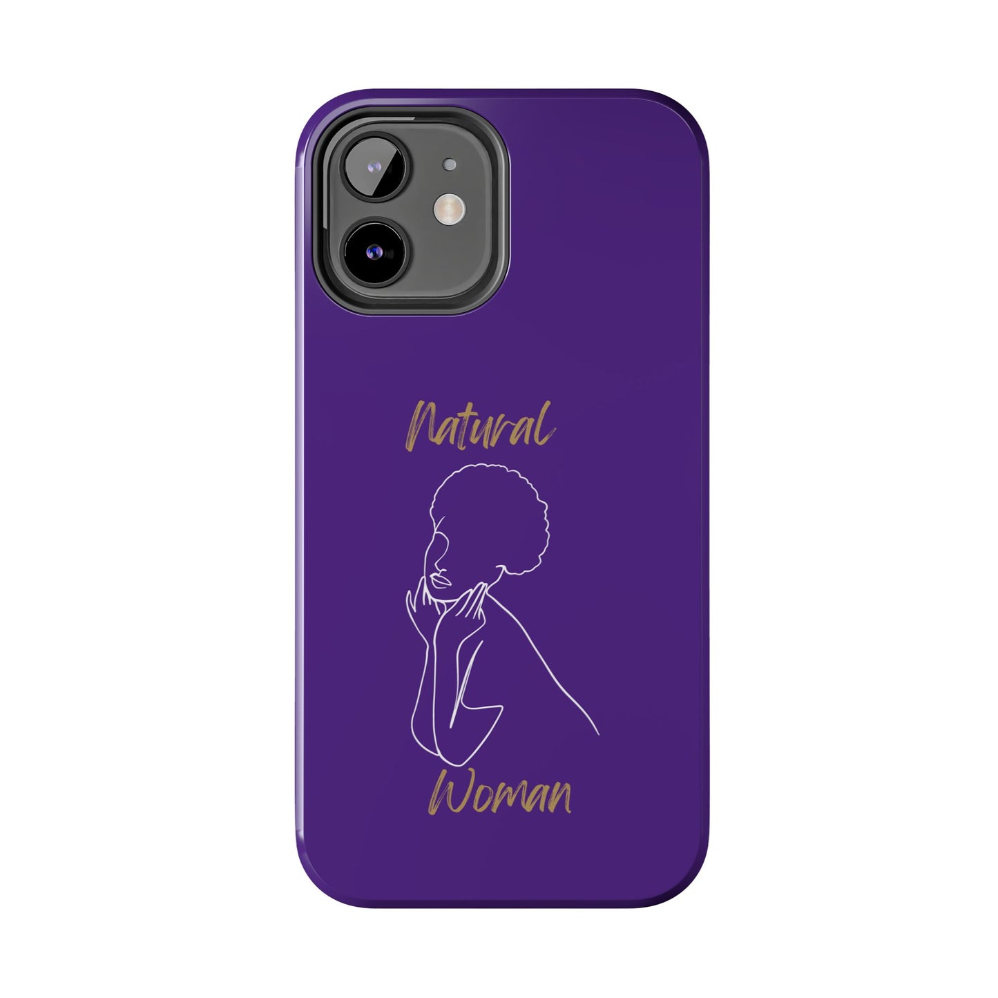 Natural Woman Cute Afro (WL)Tough Phone Cases PURPLE