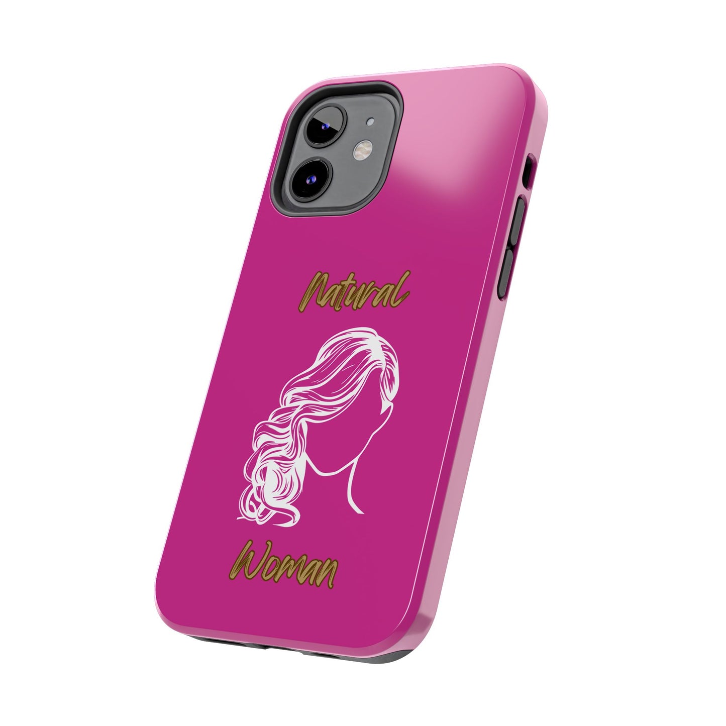 Natural Woman Long Curl (WL)Tough Phone Cases PINK