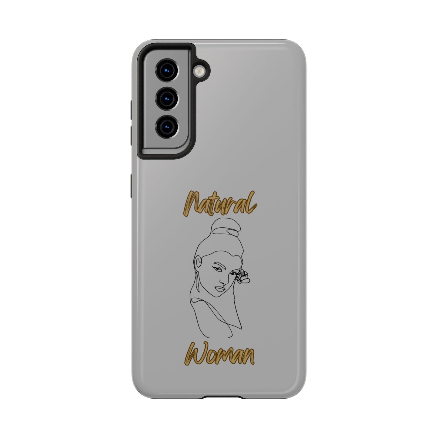 Natural Woman Sassy Bun (BL) Tough Phone Cases LIGHT GREY