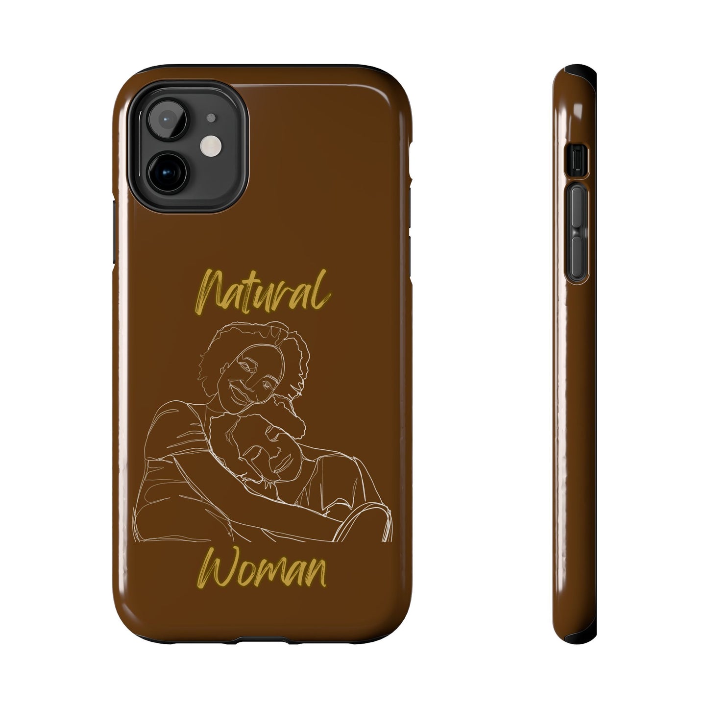 Natural Woman Loving Embrace (WL)Tough Phone Cases BROWN
