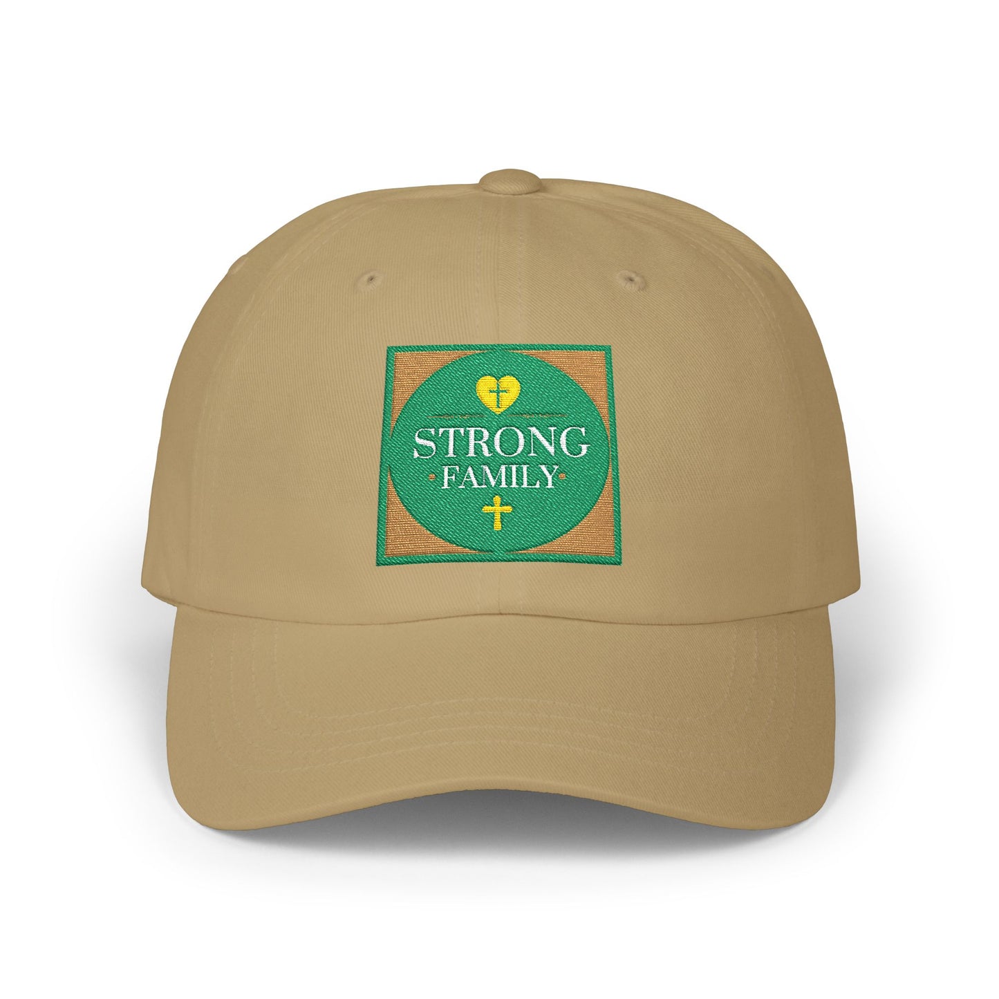 Strong Family Custom Casual Cap - SPRUCE GREEN LOGO