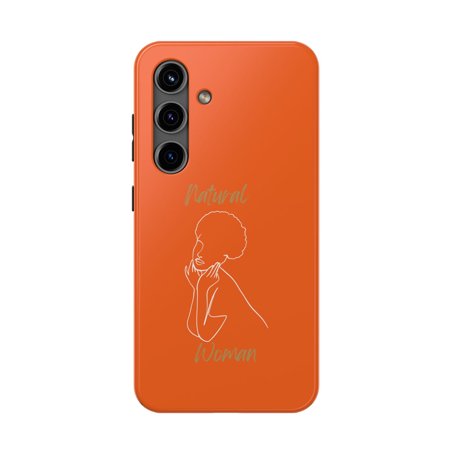 Natural Woman Cute Afro(WL)Tough Phone Cases ORANGE