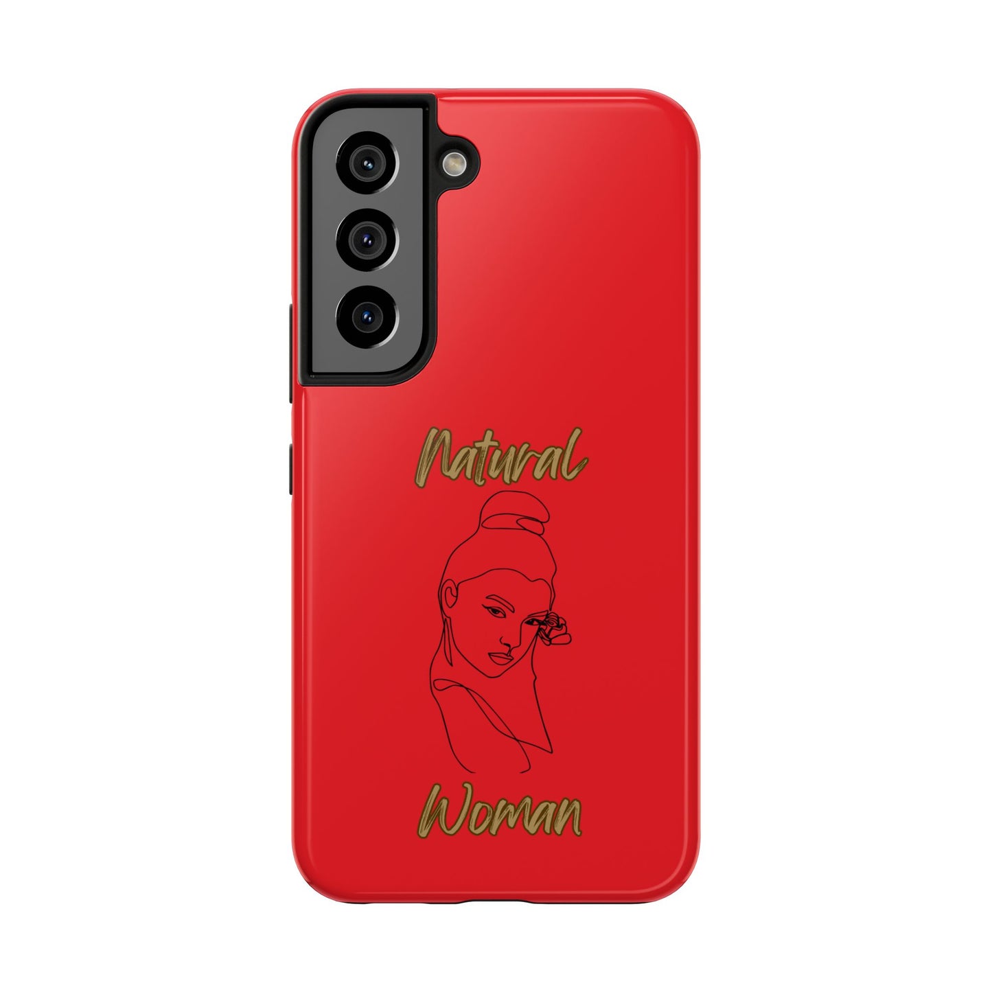 Natural Woman Sassy Bun (BL) Tough Phone Cases RED