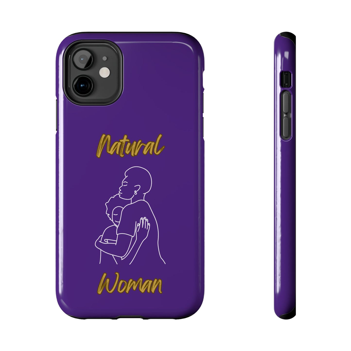 Natural Woman Safe With Momma (WL) Tough Phone Cases PURPLE