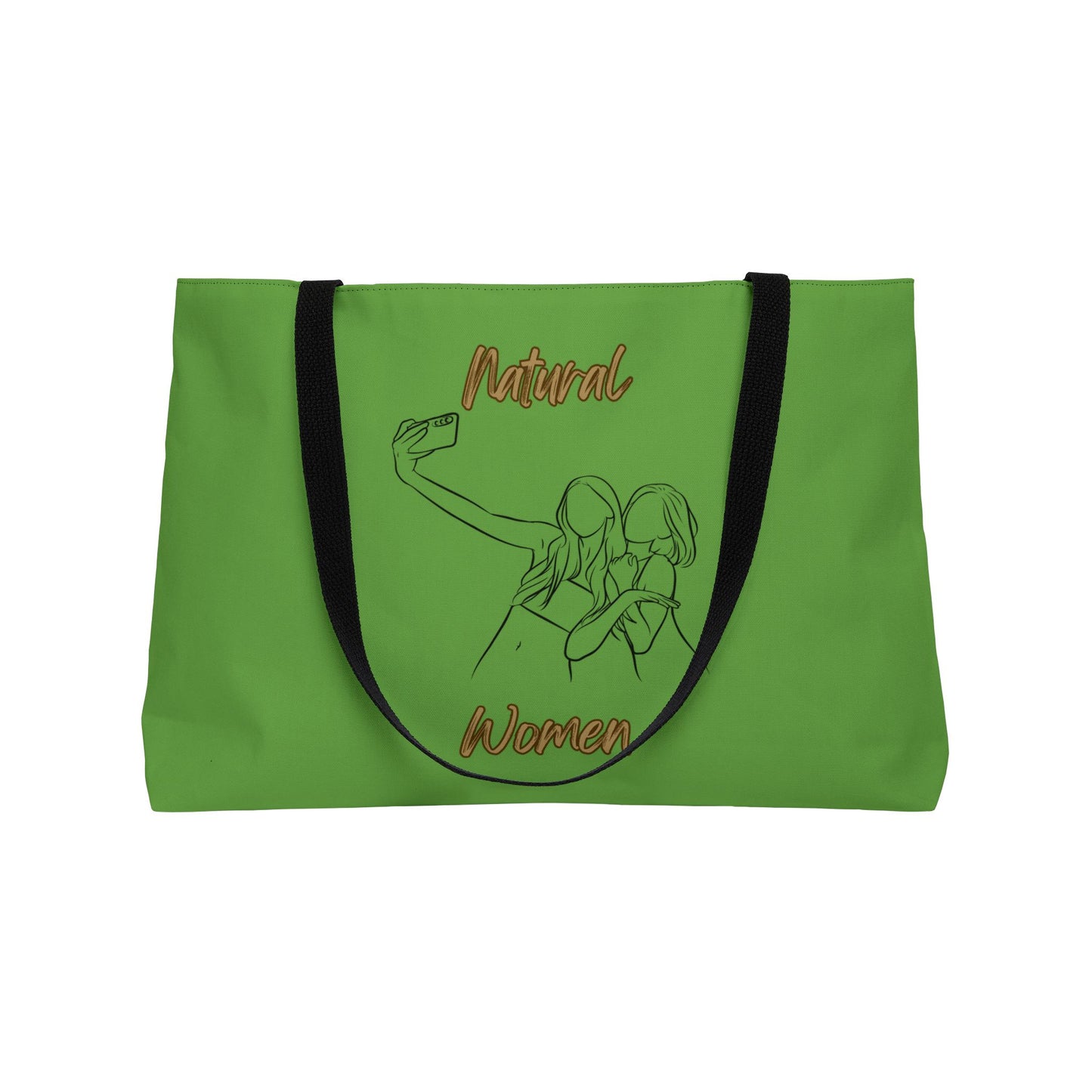 Natural Women Friends Selfie (BL) Weekender Tote Bag GREEN
