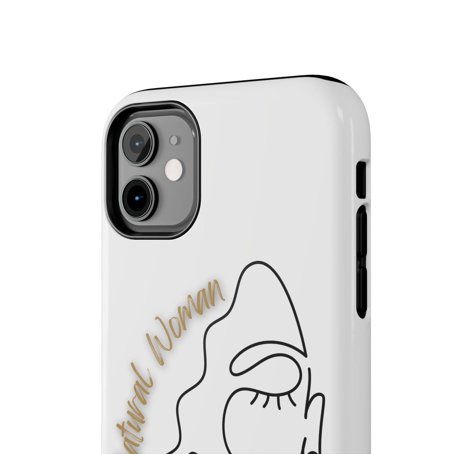 Natural Woman Half Face (BL)Tough Phone Case WHITE