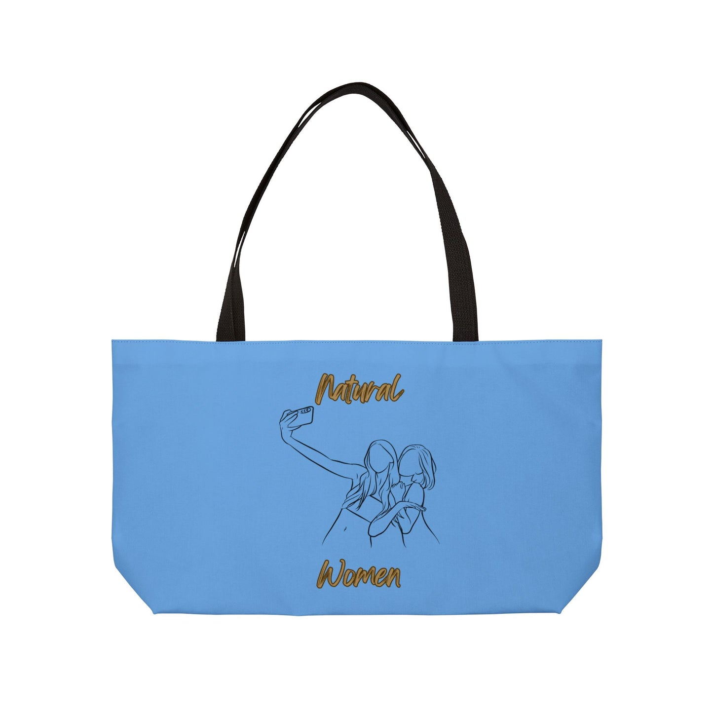 Natural Women Friends Selfie (BL) Weekender Tote Bag LIGHT BLUE