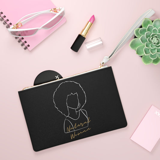 Natural Woman Afro (WL) Clutch Bag BLACK