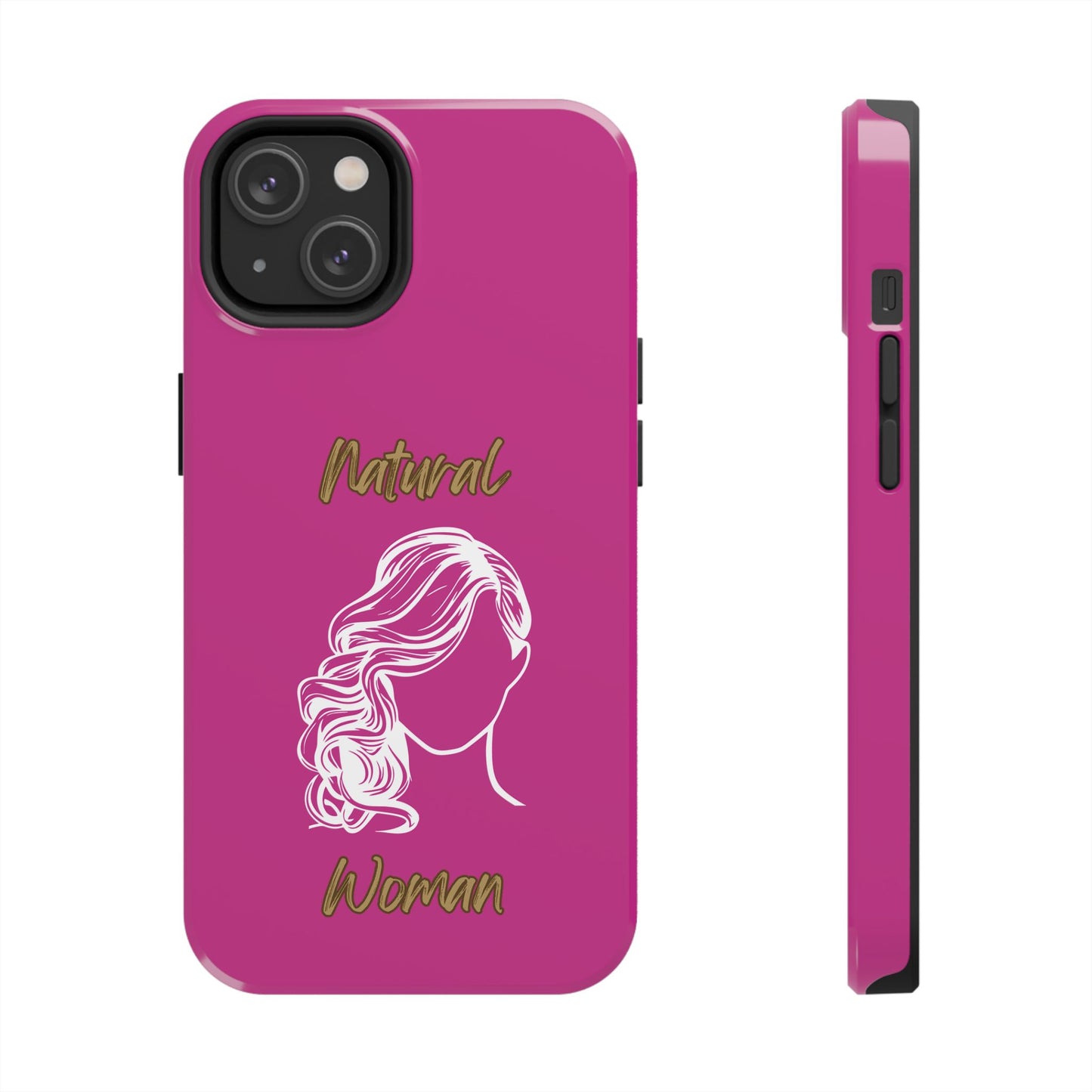 Natural Woman Long Curl (WL)Tough Phone Cases PINK