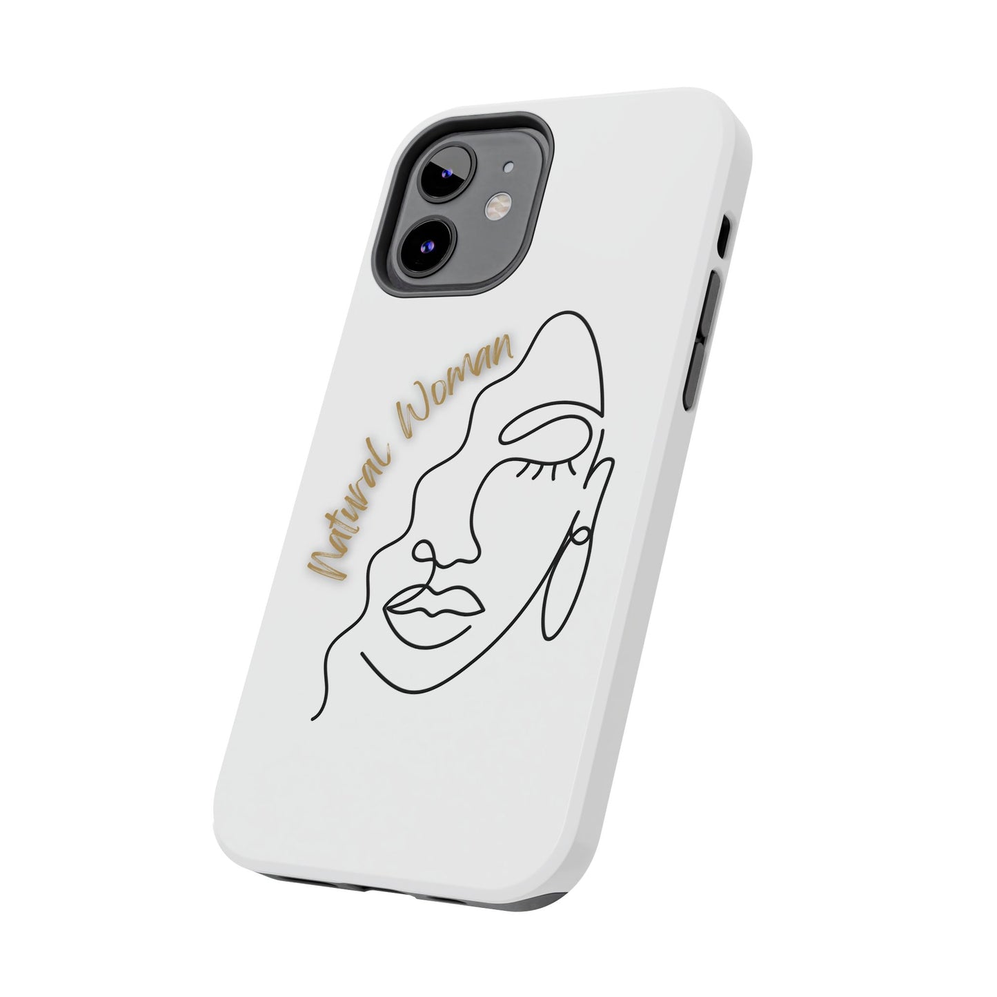 Natural Woman Half Face (BL)Tough Phone Case WHITE