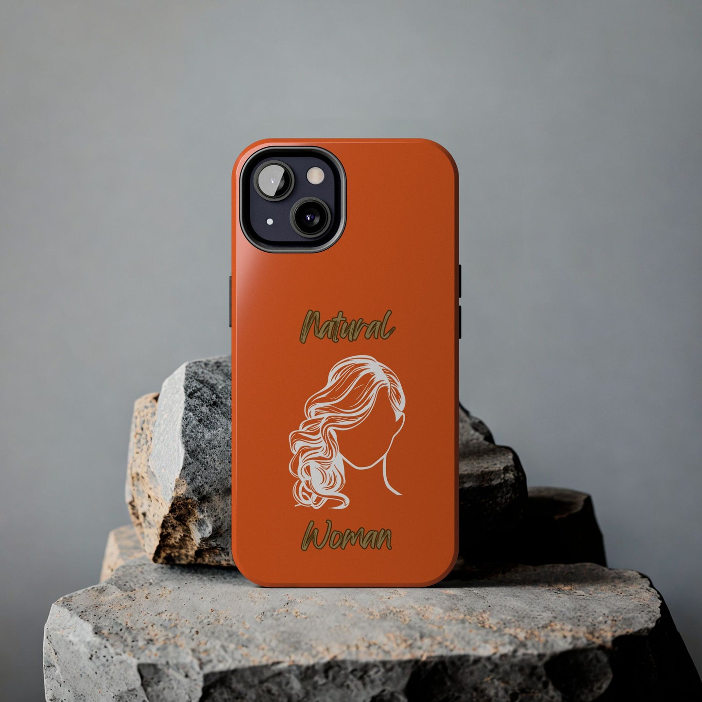 Natural Woman Long Curl (WL)Tough Phone Cases ORANGE