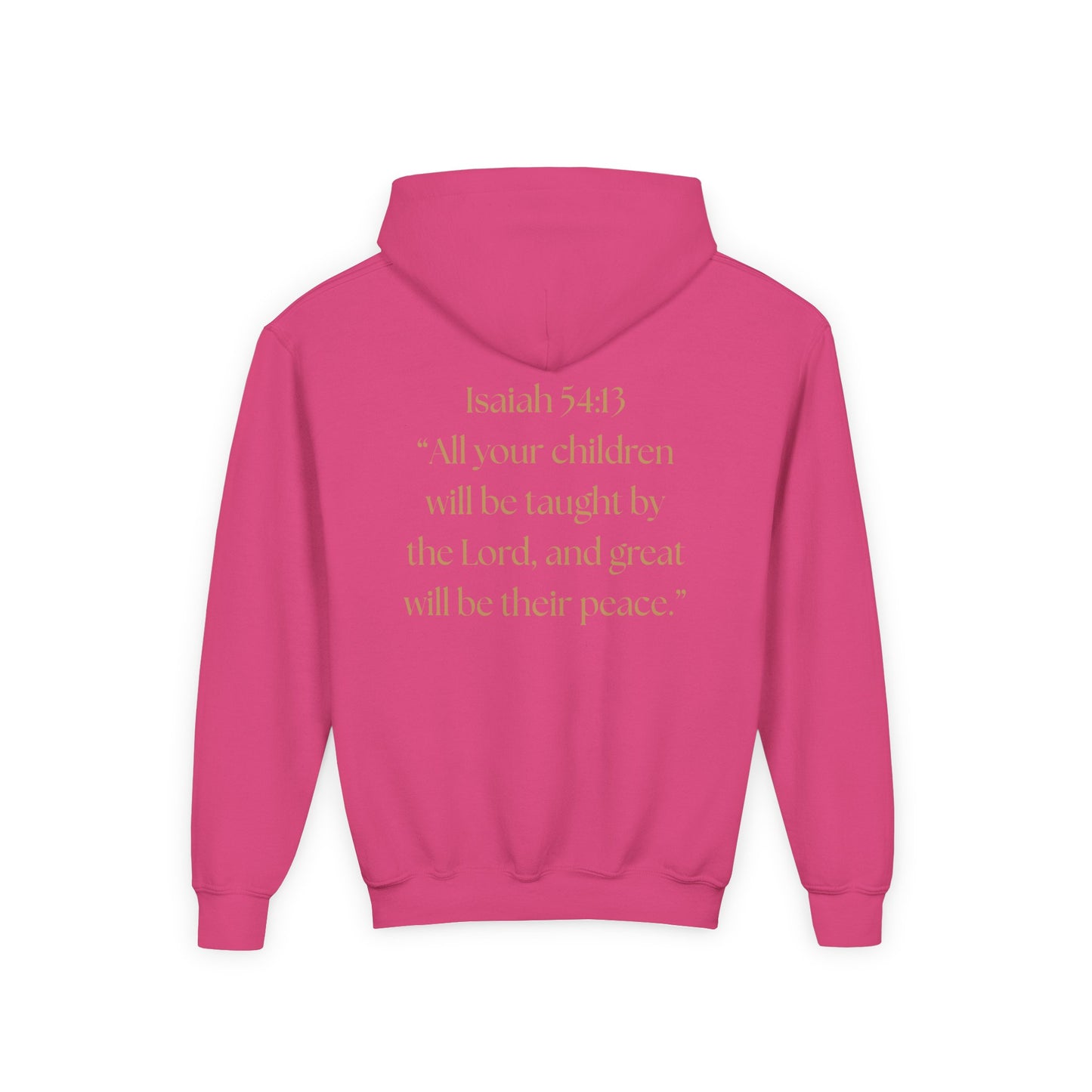 "Children of the King" Hoodie - BLACK Lion Design with Isaiah 54:13