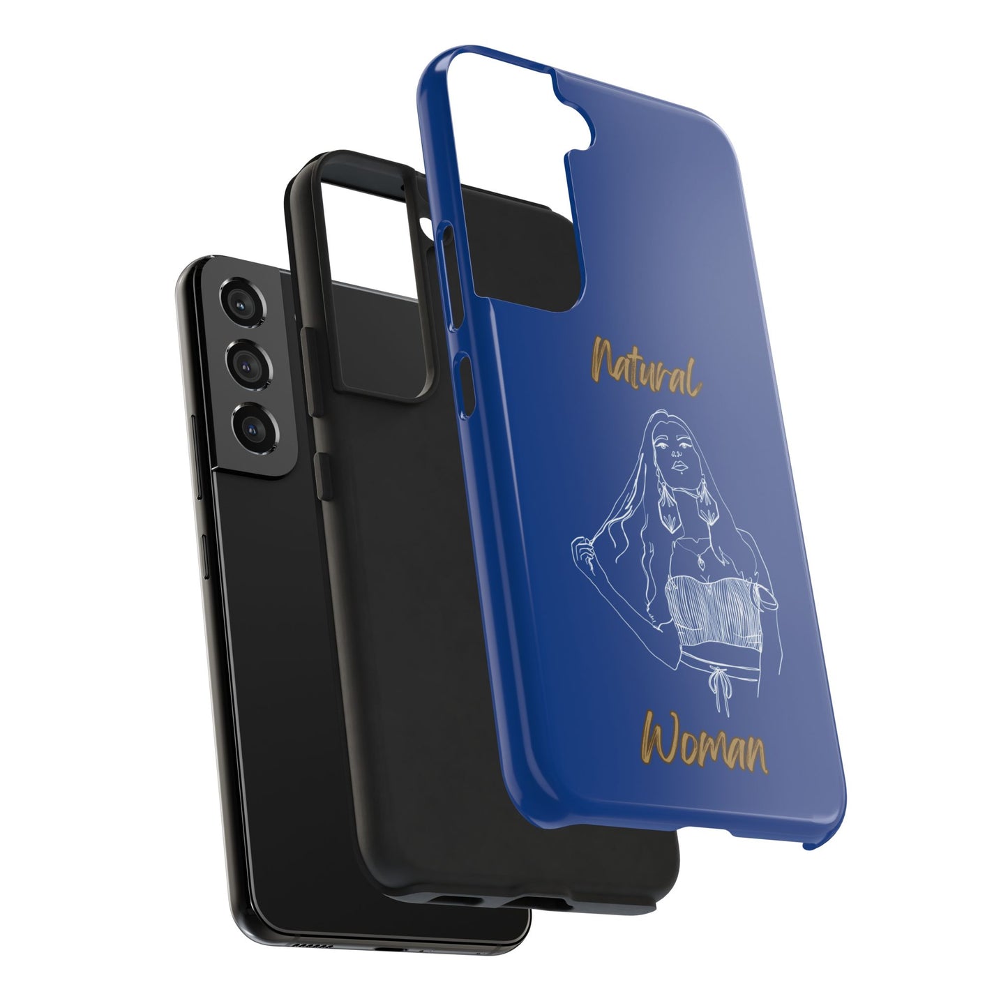 Natural Woman Thinking (WL)Tough Phone Cases DARK BLUE