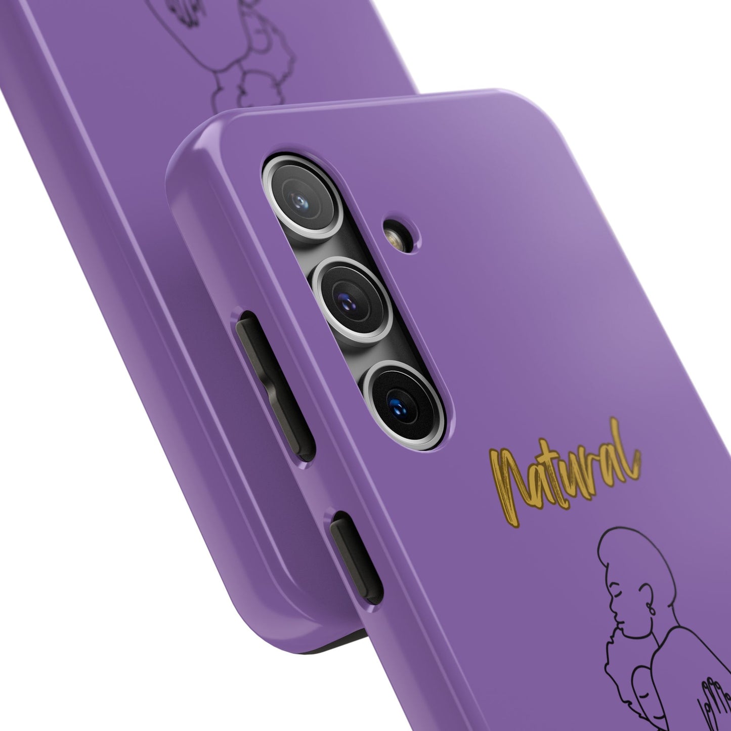 Natural Woman Safe With Momma (BL) Tough Phone Cases LIGHT PURPLE