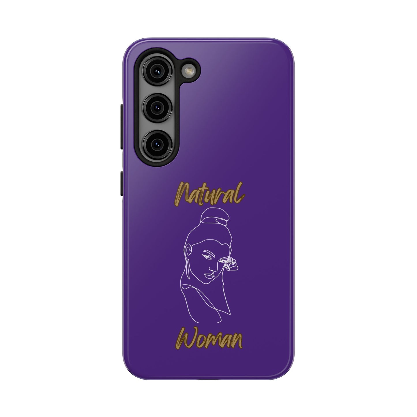 Natural Woman Sassy Bun (WL) Tough Phone Cases PURPLE