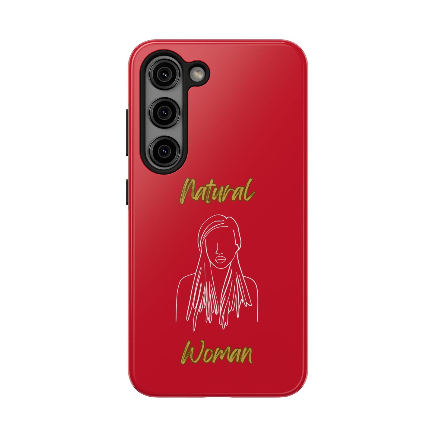 Natural Woman Content (WL)Tough Phone Cases DARK RED