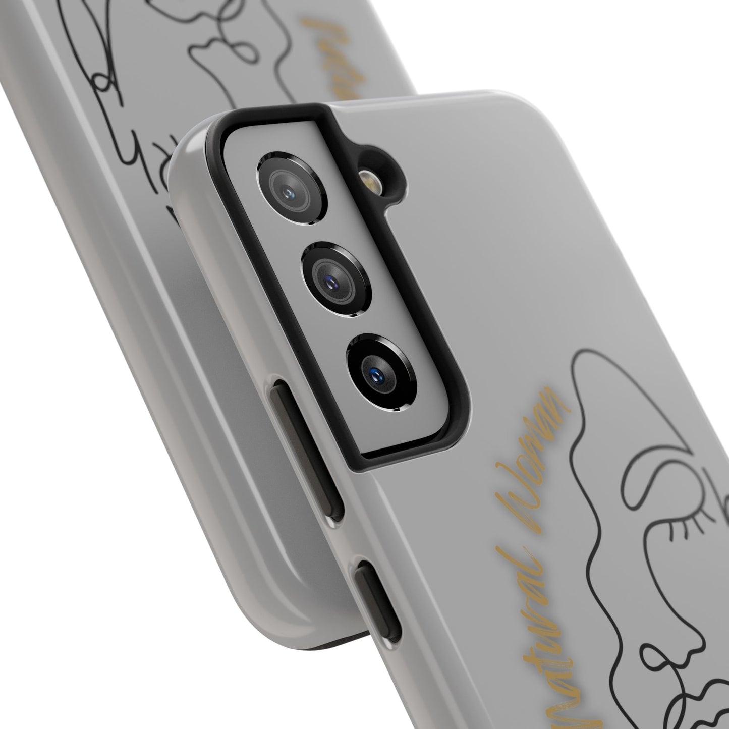 Natural Woman Half Face (BL)Tough Phone Case LIGHT GREY