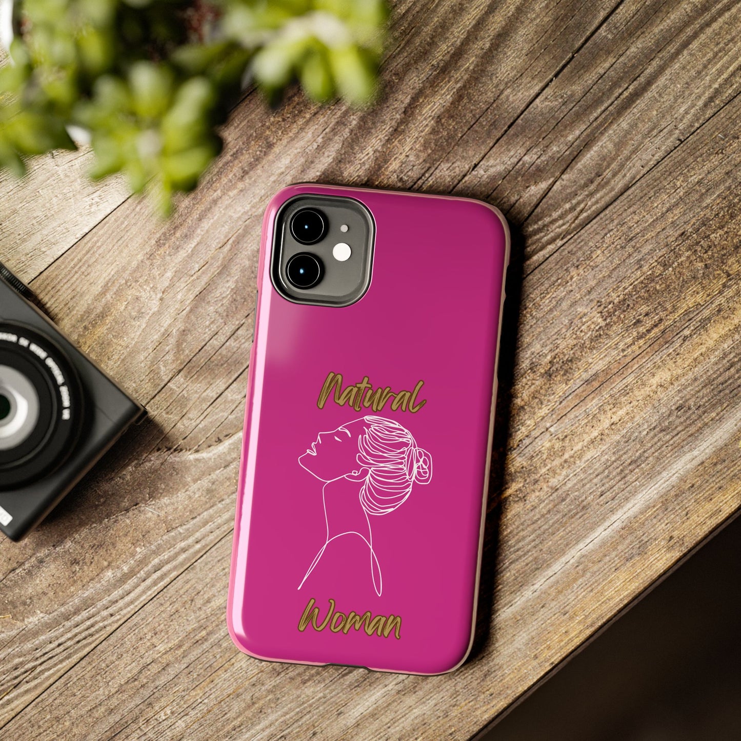 Natural Woman Wet Bun (WL) Tough Phone Cases PINK