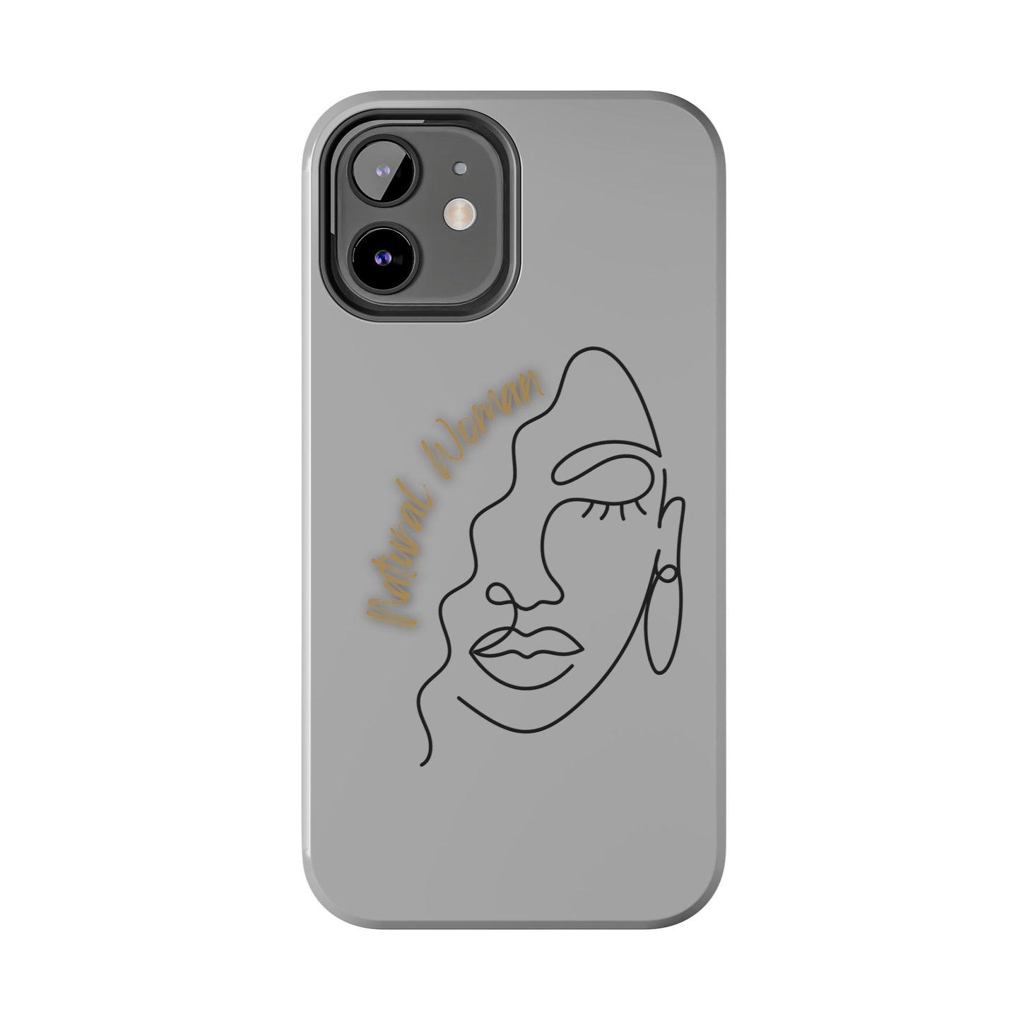 Natural Woman Half Face (BL)Tough Phone Case LIGHT GREY