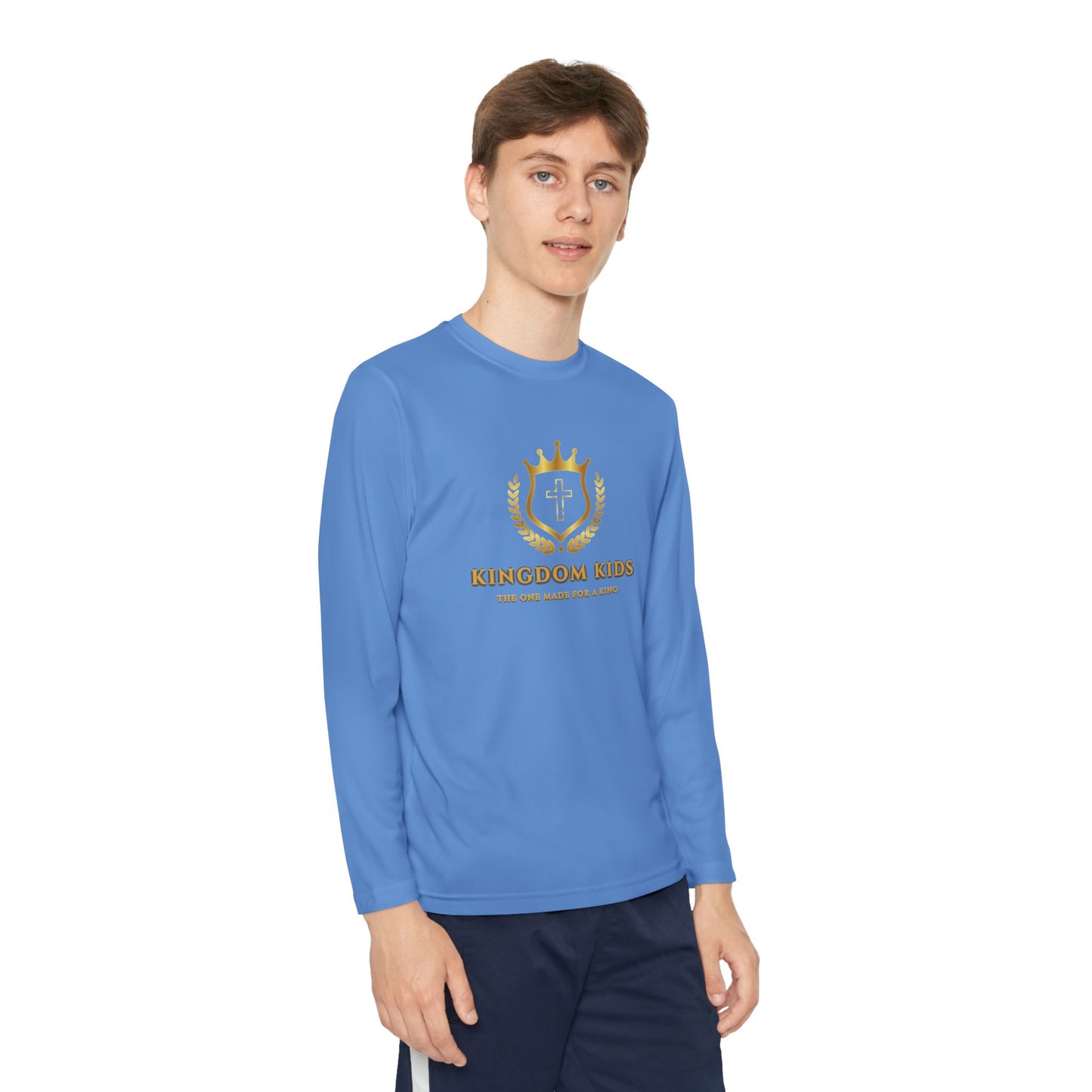 Kingdom Kids Youth Long Sleeve Tee - Crown Design