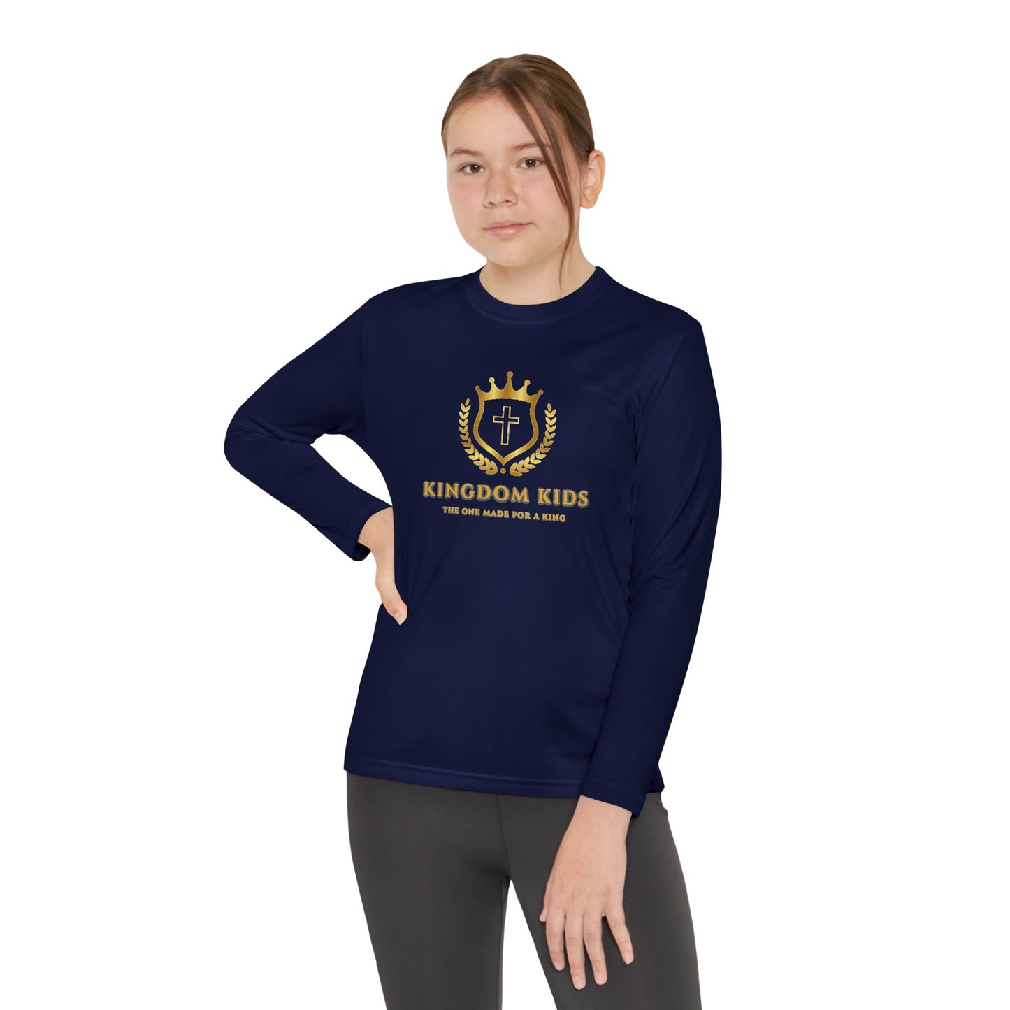 Kingdom Kids Youth Long Sleeve Tee - Crown Design