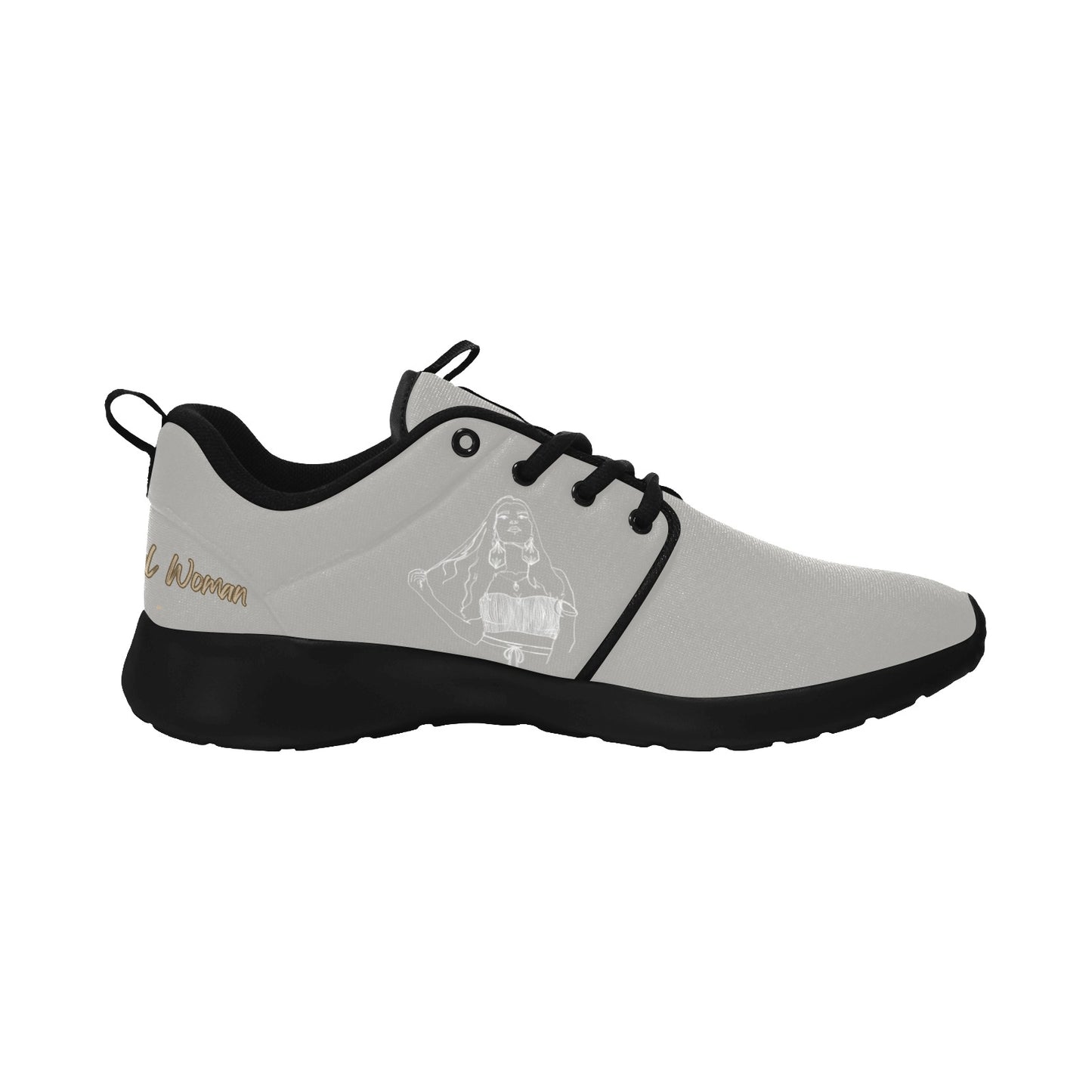 Natural Woman THINKING (WL) GRAY w/ Black Sole Sneakers