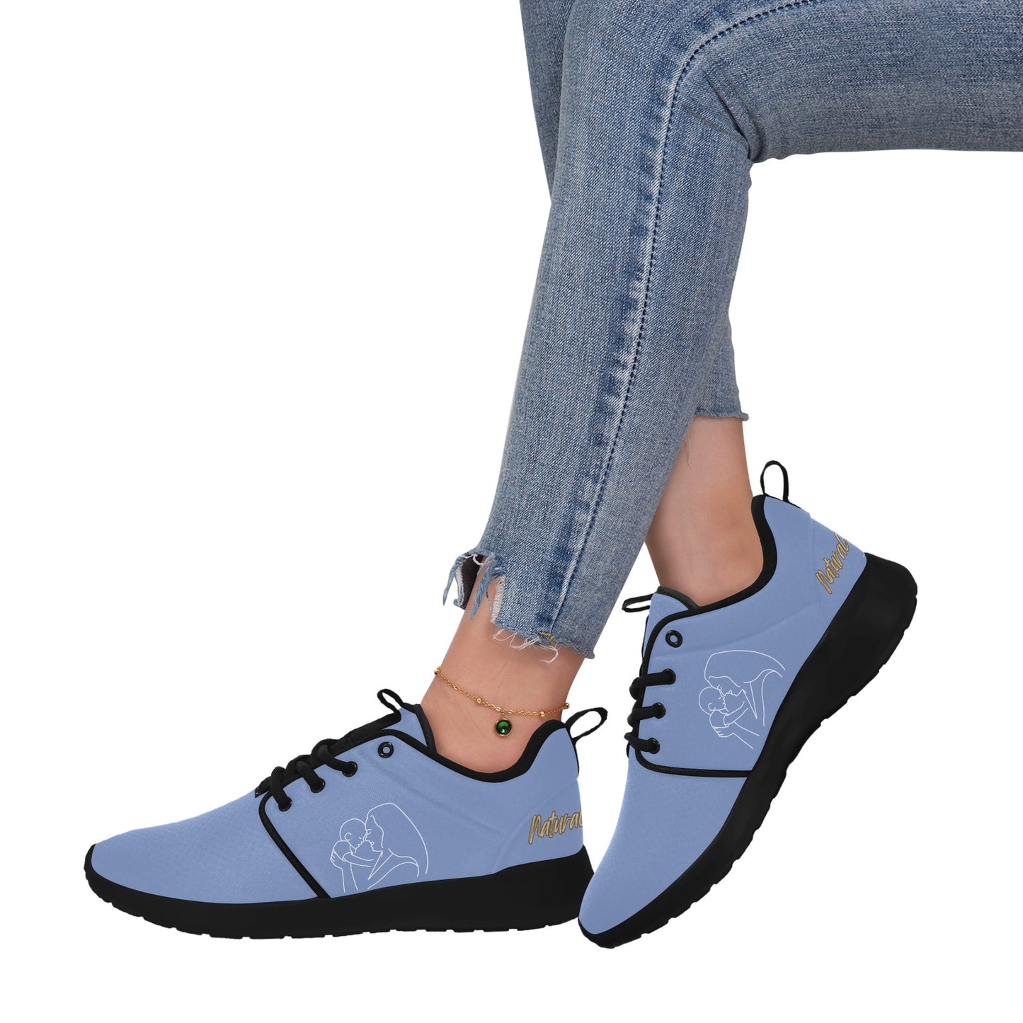 Natural Woman JOY (WL) BABY BOY BLUE w/ Black Sole Sneakers