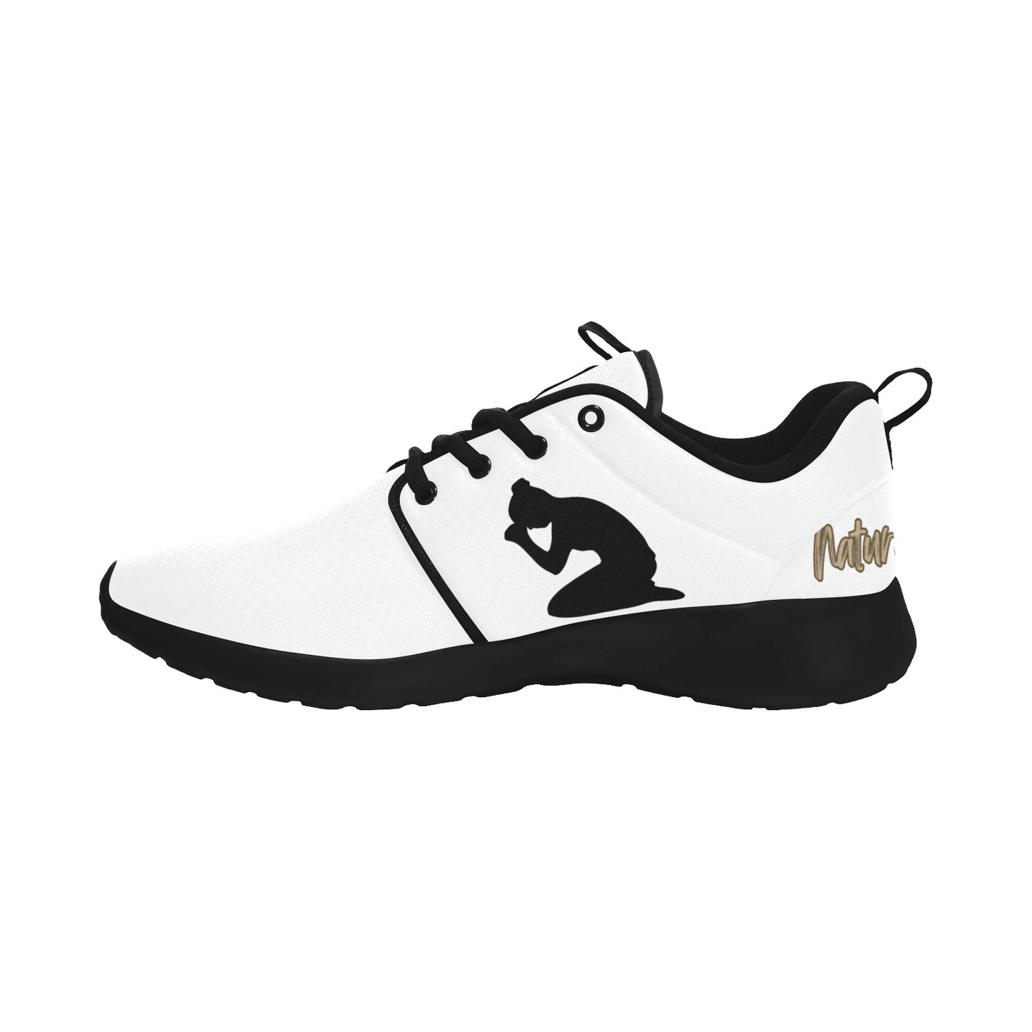 Natural Woman PRAY (BL) WHITE w/ Black Sole Sneakers