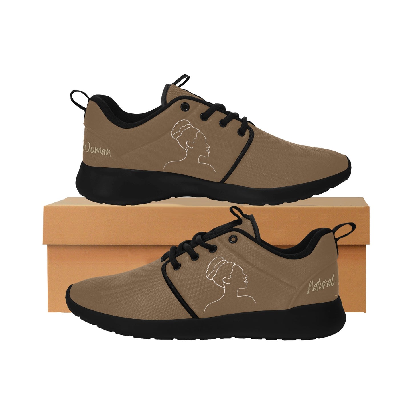 Natural Woman MIXED (WL) BROWN w/ Black Sole Sneakers
