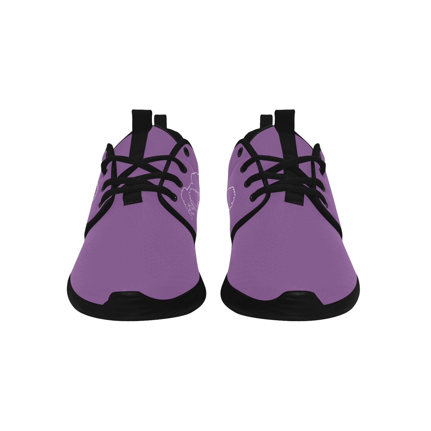 Natural Woman TWIN PUFFS (WL) PURPLE w/ Black Sole Sneakers