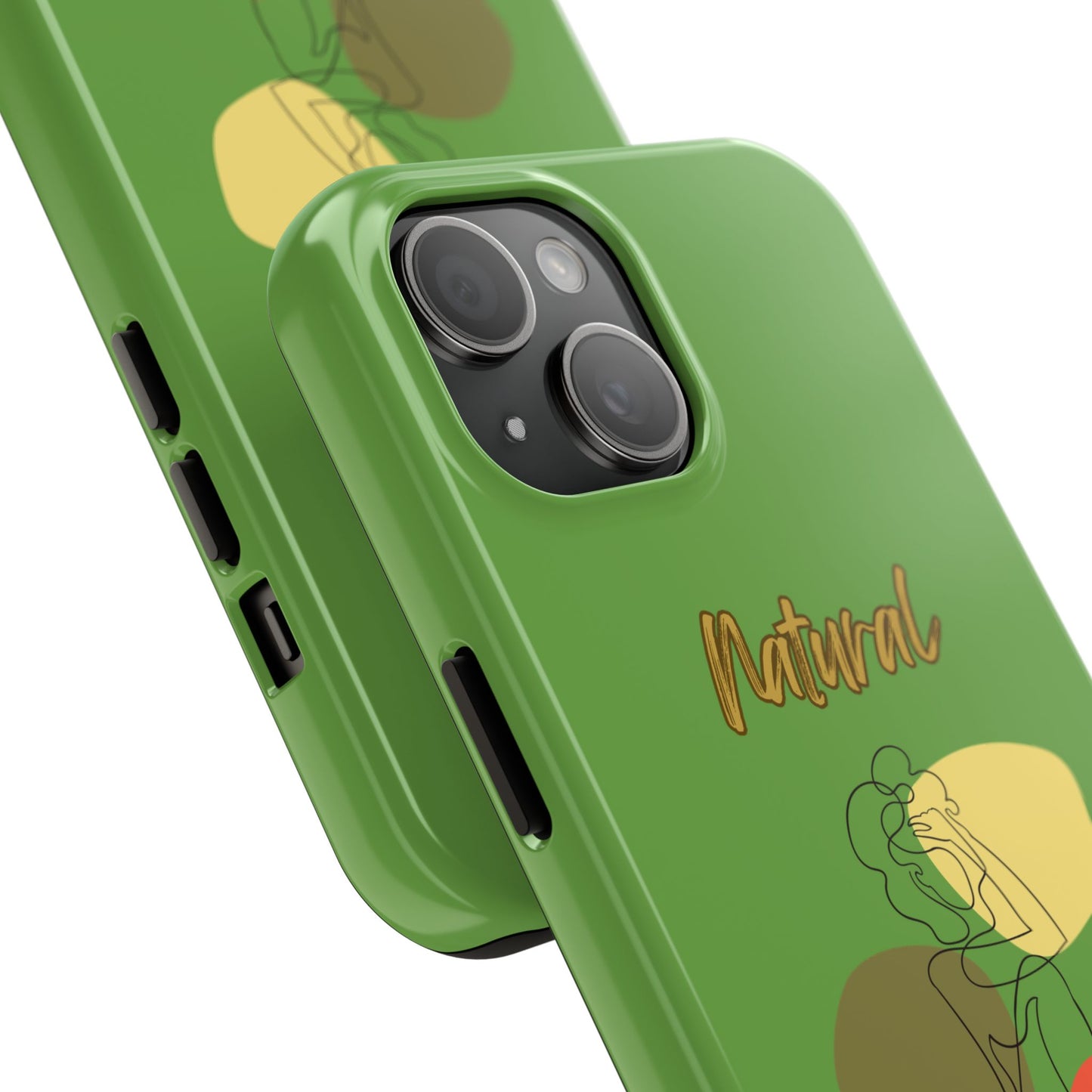Natural Woman Colorful Pose (BL)Tough Phone Cases GREEN