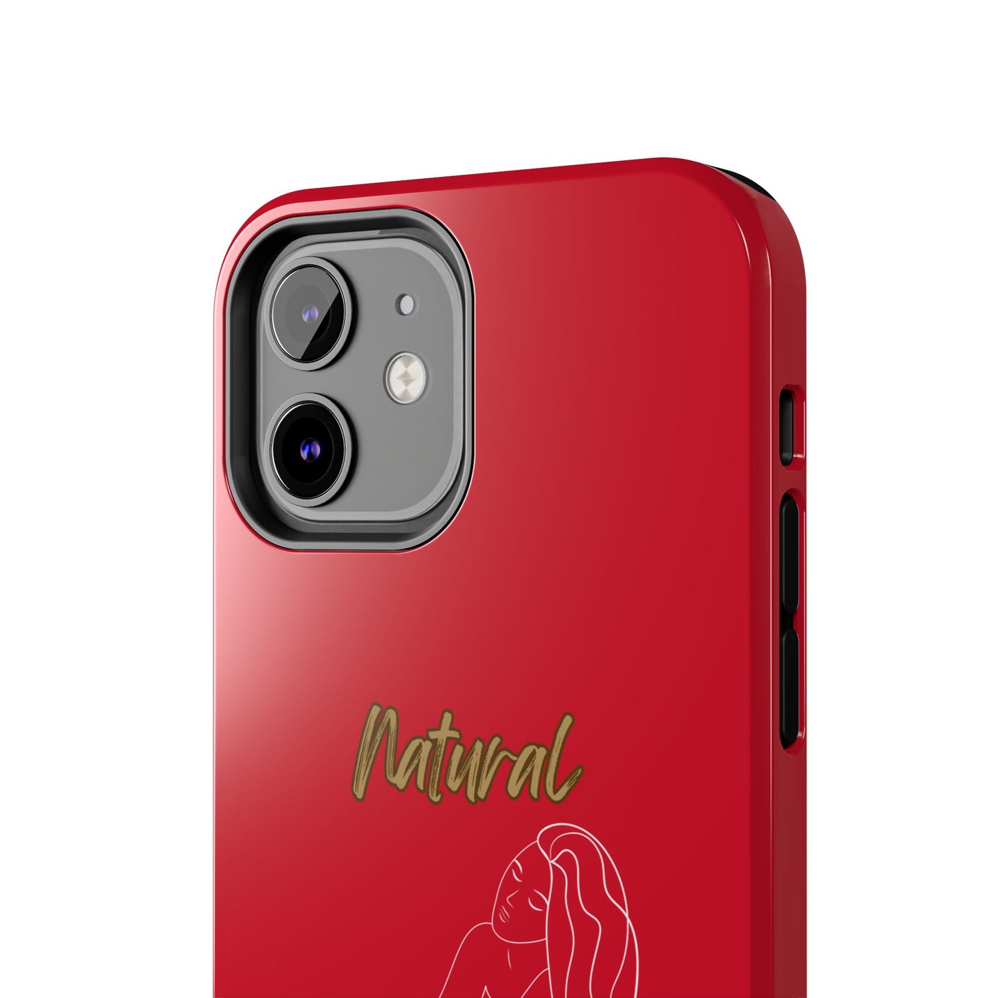 Natural Woman Beauty (WL) Tough Phone Cases DARK RED