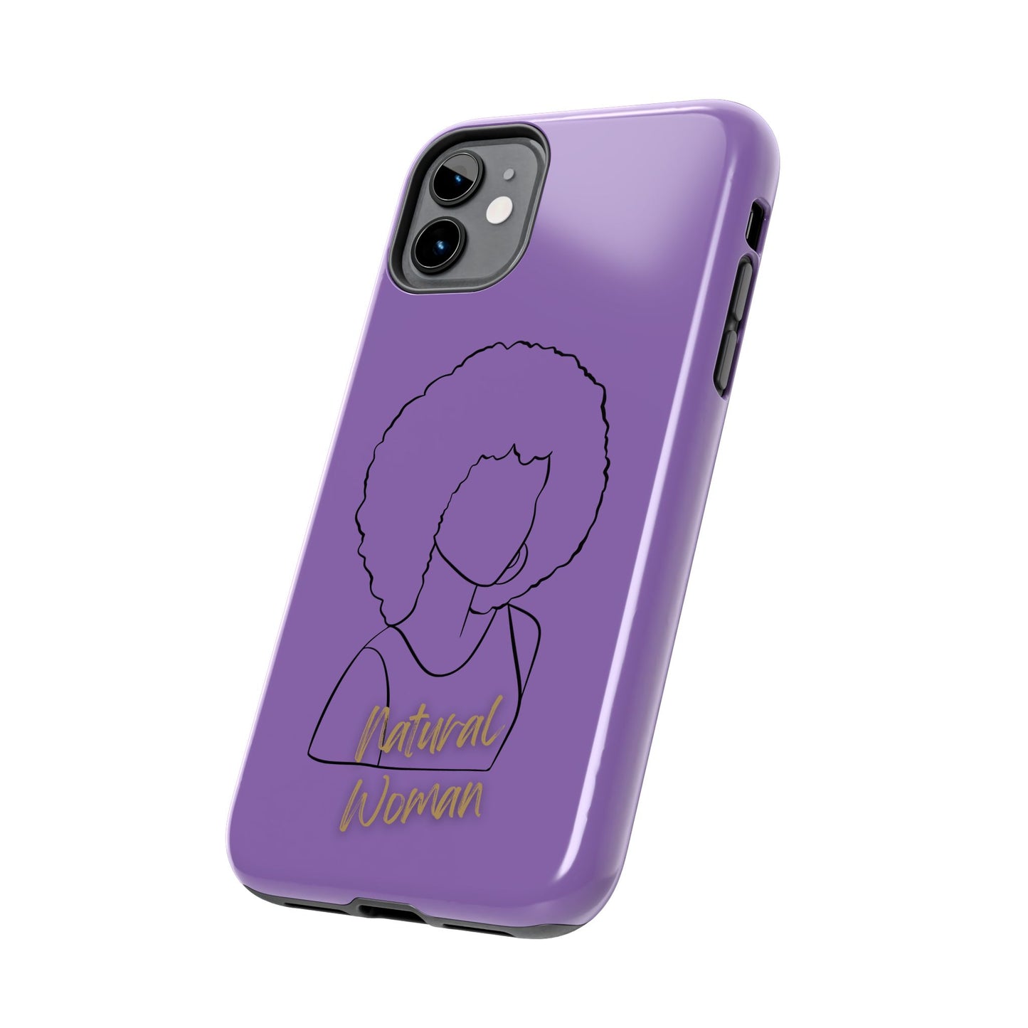 Natural Woman Afro (BL)Tough Phone Cases LIGHT PURPLE