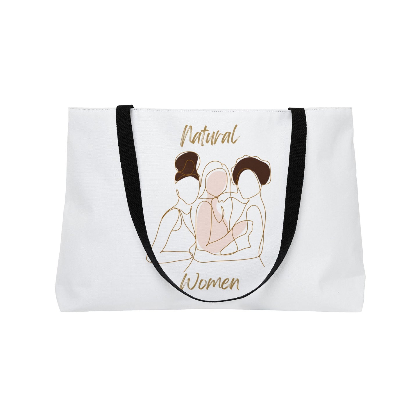 Natural Women Friends (BL) Weekender Tote Bag WHITE