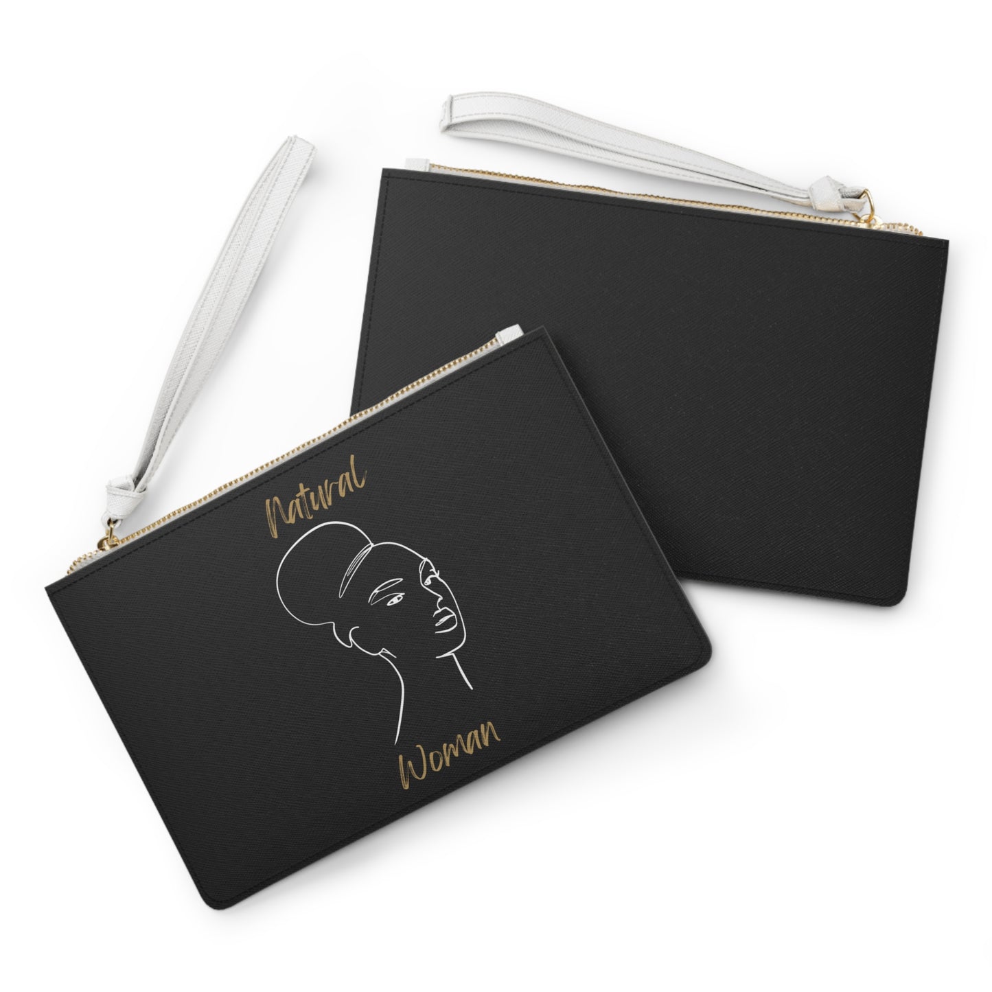 Natural Woman Hair Up (WL) Clutch Bag BLACK