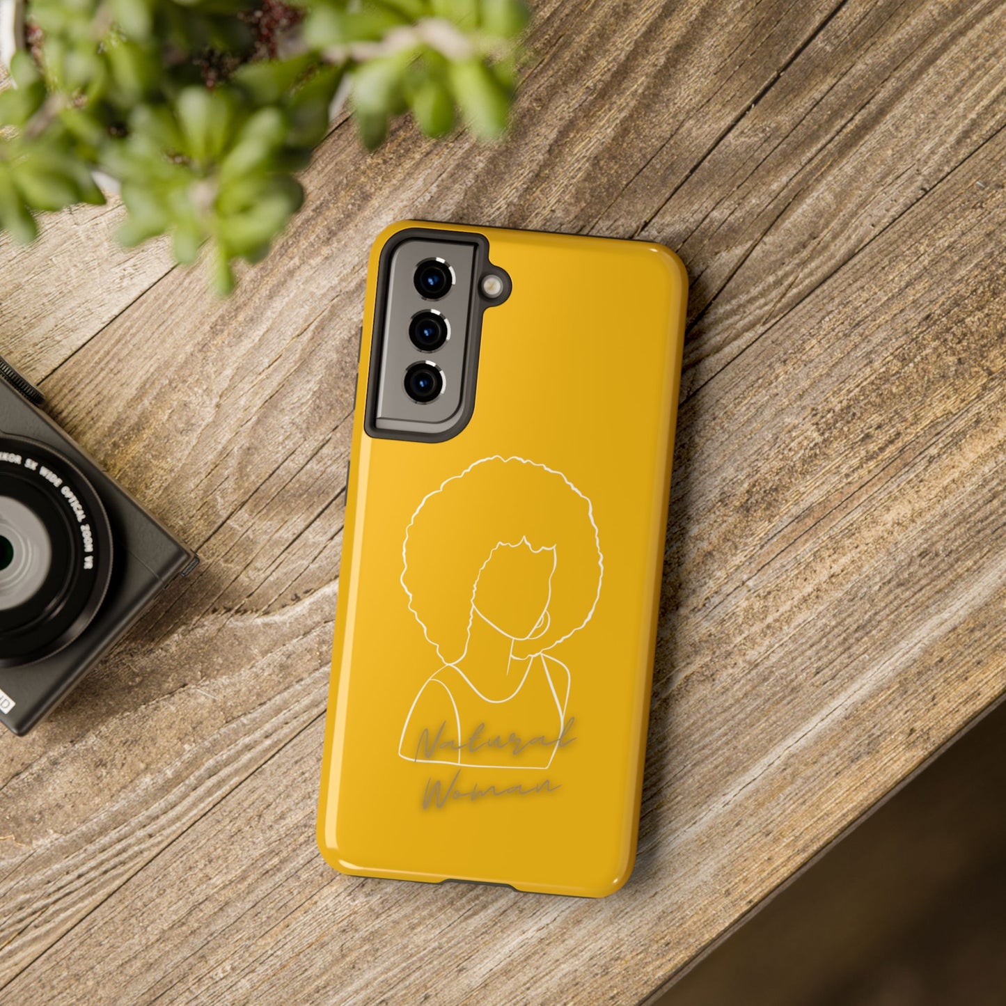 Natural Woman Afro (WL)Tough Phone Cases YELLOW