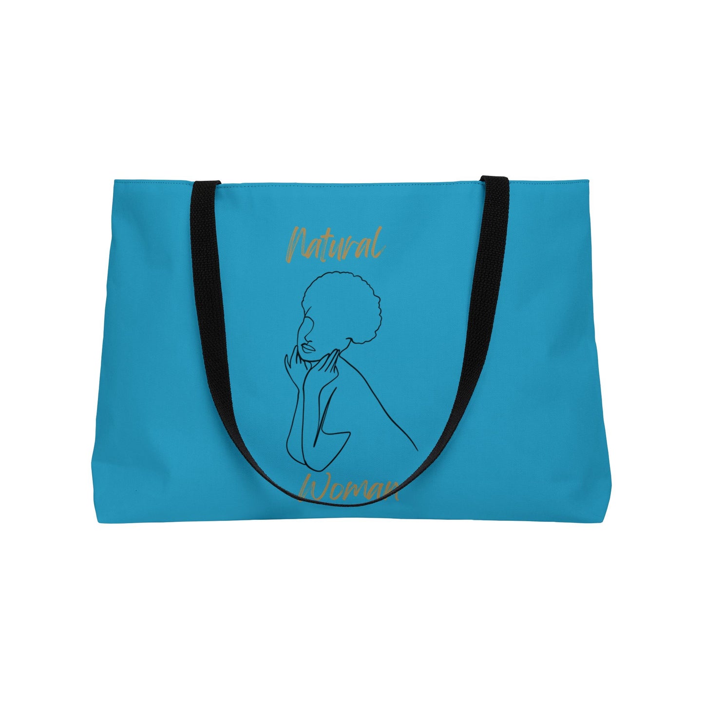 Natural Woman Cute Afro (BL) Weekender Tote Bag TURQUOISE