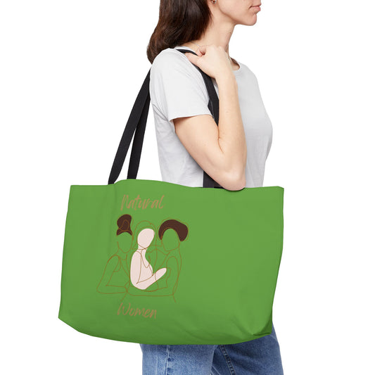 Natural Women Friends (BL) Weekender Tote Bag GREEN