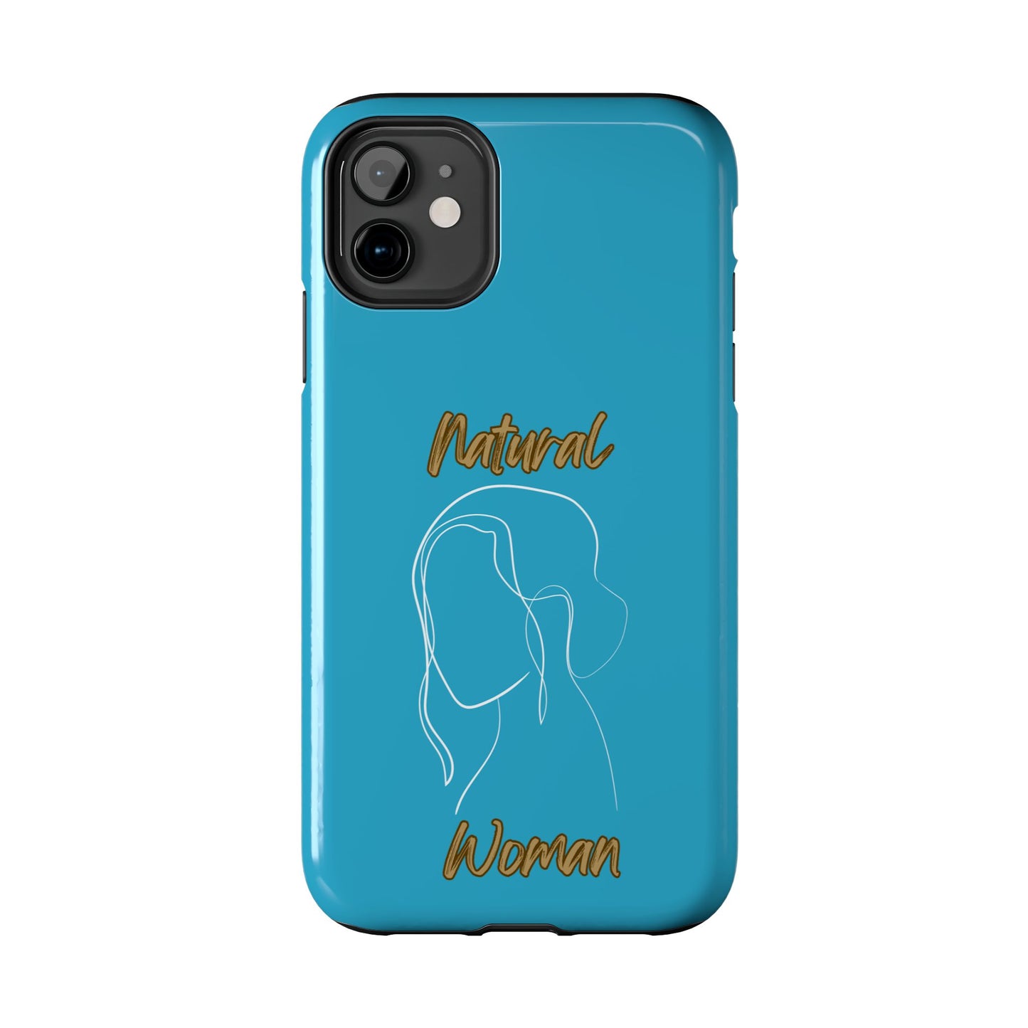 Natural Woman Hanging Hair (WL) Tough Phone Cases TURQUOISE