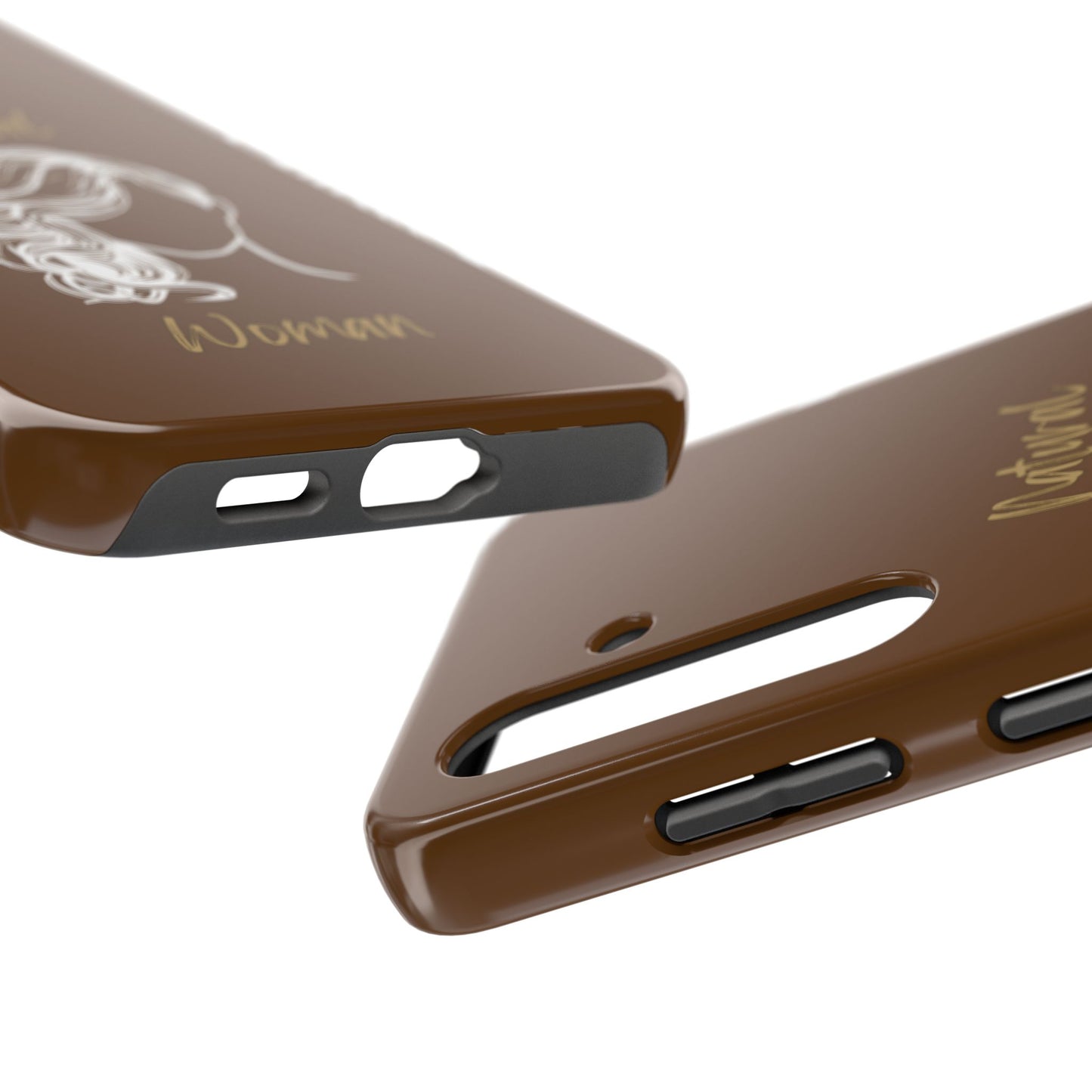 Natural Woman Long Curl (WL)Tough Phone Cases BROWN