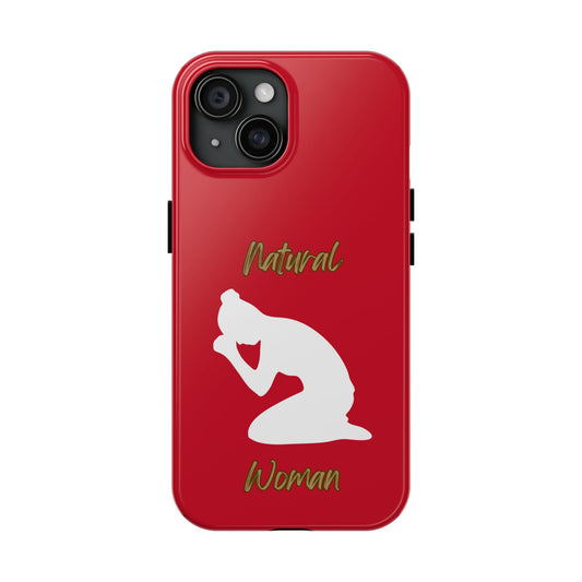 Natural Woman Pray (WL) Tough Phone Cases DARK RED