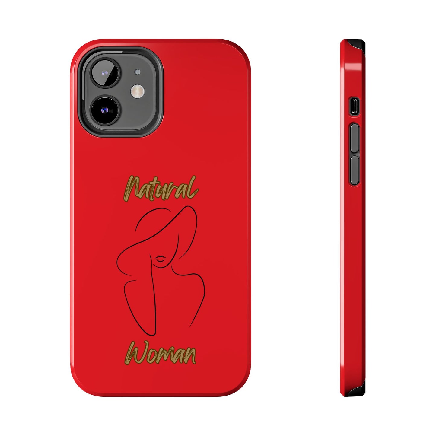 Natural Woman Sun Hat (BL) Tough Phone Cases RED