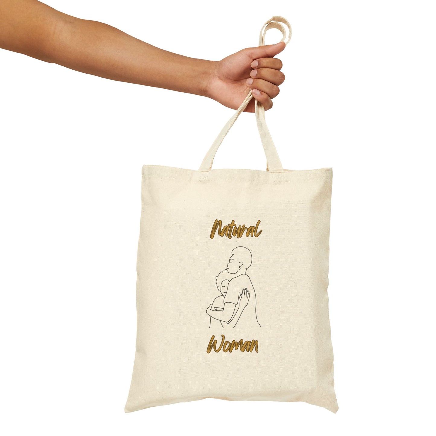 Natural Woman Safe With Momma (BL) Canvas Tote Bag